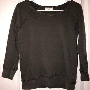 Gray scoop neck sweatshirt